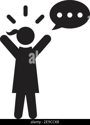 Speaking people icon. Vector talk logo design Stock Vector Image & Art ...
