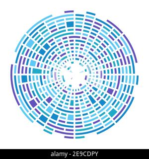 Multi-colored abstract circle divided into colored sectors. Vector illustration for thematic design. Flat design Stock Vector