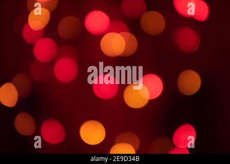 Defocused bokeh lights. Night city street lights bokeh background. The concept of New Year's festive garlands.. high quality Stock Photo