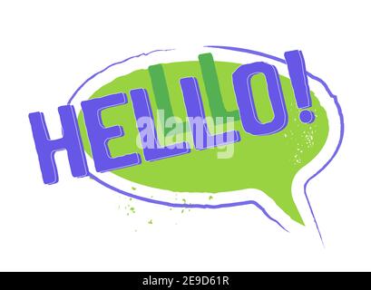 Speech Bubble, paint design vector illustration close-up Stock Vector