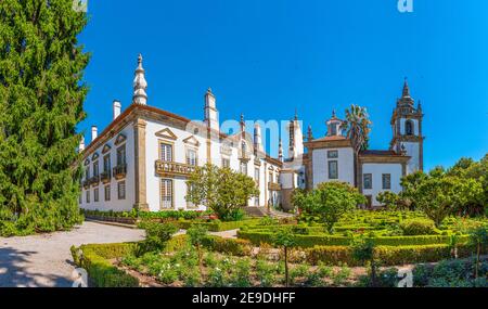 Gardens and Casa de Mateus estate in Portugal Stock Photo