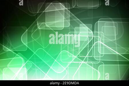 Abstract wide technology background with hexagons and gear wheels. Hi-tech circuit board illustration. Stock Photo