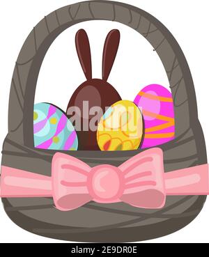 vector illustration of three easter eggs Stock Vector