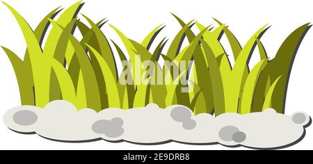 fresh green spring grass image Stock Vector