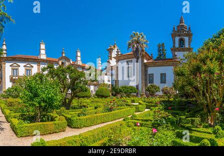 Gardens and Casa de Mateus estate in Portugal Stock Photo