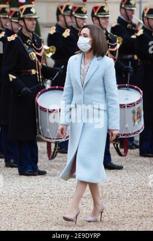 Moldova's President Maia Sandu arrives for a meeting with France's ...