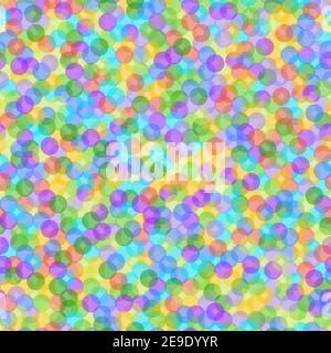 Vector abstract rainbow colored overlap watercolor effect seamless pattern Stock Vector