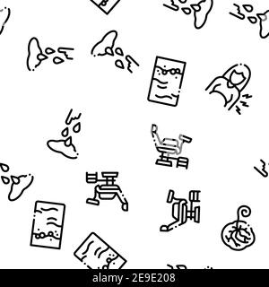 Maternity Hospital Seamless Pattern Vector Stock Vector
