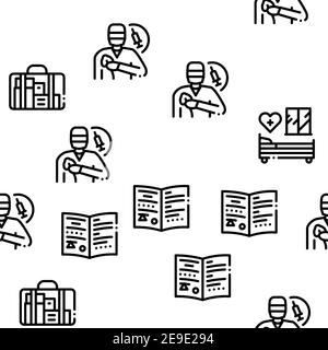 Maternity Hospital Seamless Pattern Vector Stock Vector