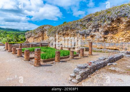Roman ruins of Conimbriga near Coimbra in Portugal Stock Photo