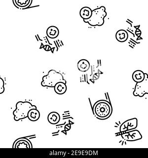 Asthma Sick Allergen Seamless Pattern Vector Stock Vector
