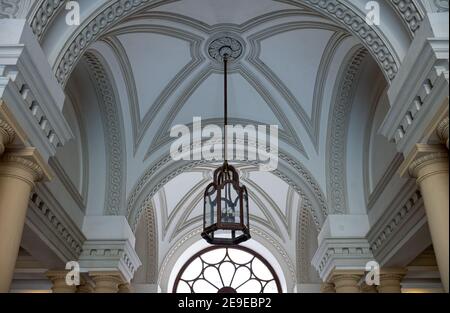 Bratislava, Slovakia, the architectural drawings of the entrance of the Primate's palace Stock Photo
