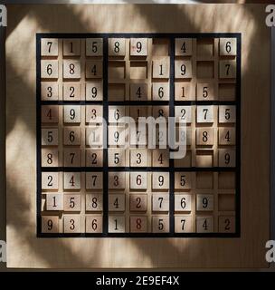 Numbers sudoku puzzle game board stock photo Stock Photo