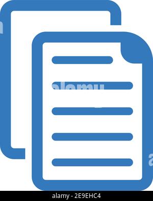 Document, file, copy paste icon- Simple vector illustration for graphic and web design or commercial purposes. Stock Vector