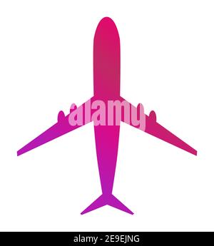 Airplane vector icon. Modern design, Fly travel symbol on white background . Stock Vector