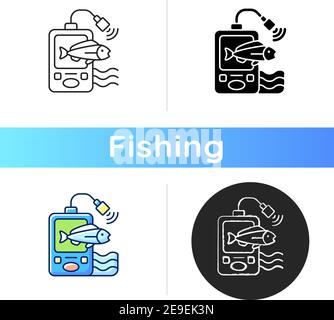 Fish finder icon Stock Vector