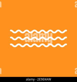 Wave icon vector on color background. Isolated illustration symbol . Stock Vector