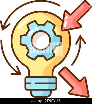 Reflection RGB color icon Stock Vector