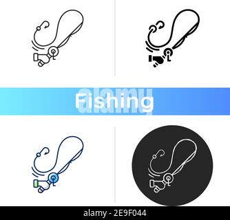 Casting the rod icon Stock Vector