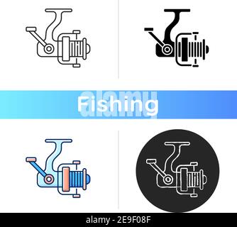 Fishing reel icon Stock Vector