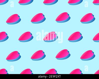3d hearts seamless pattern. Happy Valentine's Day. Background with isometric hearts for greeting card, wrapping paper, promotional items and invitatio Stock Vector