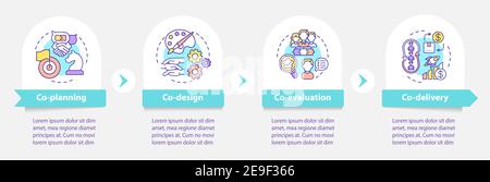 Co production parts vector infographic template Stock Vector