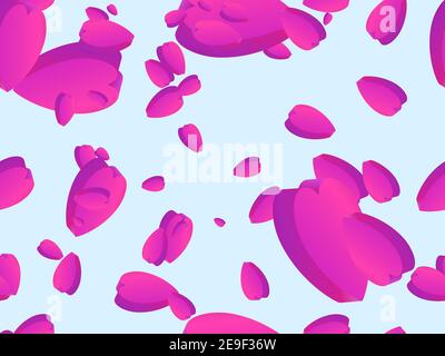 3d hearts seamless pattern. Happy Valentine's Day. Background with isometric hearts for greeting card, wrapping paper, promotional items and invitatio Stock Vector