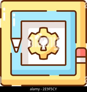 Taking on challenges RGB color icon Stock Vector