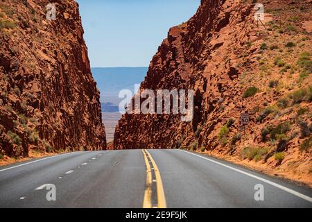 Mohave desert by Route 66 in California Yucca Valley USA. Stock Photo