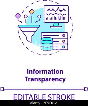 Information transparency concept icon Stock Vector