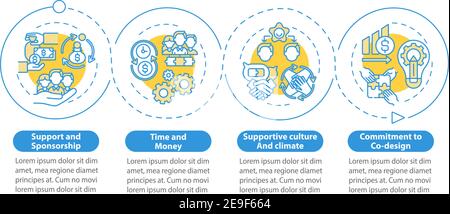 States for co-design vector infographic template Stock Vector