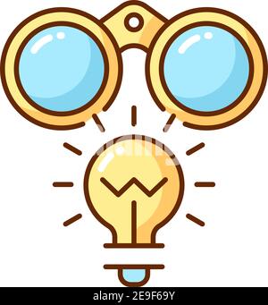 Fresh perspective RGB color icon Stock Vector