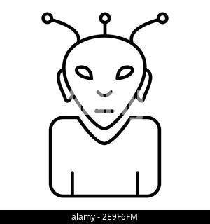 Illustration Alien Outline Icon Design Stock Photo