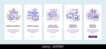 CPS usage benefits onboarding mobile app page screen with concepts Stock Vector