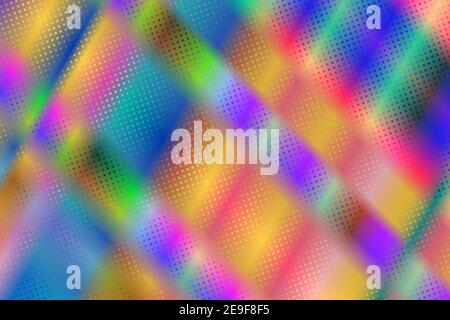 90-s style. Creative illustration in halftone style with pink and blue gradient. Abstract colorful geometric background. Pattern for wallpaper, web Stock Vector