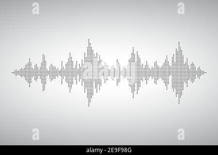 Audio wave from smal dost. Voice sound music shape. Waves of the equalizer. EQ Vector Illustration. Stock Vector