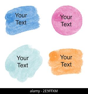 Watercolor brush strokes for text background or logo design isolated on white background vector illustration. Stock Vector