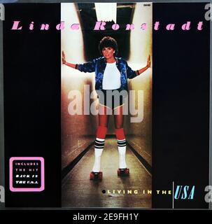 Linda Ronstadt - Living In The USA - Vintage vinyl album cover Stock