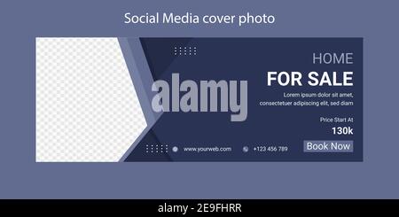 Real Estate Social Media Cover photo And Web Banner template Design Stock Vector