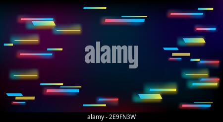 Vector illustration of an abstract glitch background. Cyberpunk concept. Colorful techno backdrop with aesthetics of style of 80s. Stock Vector