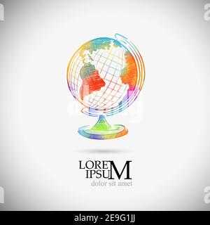 Illustration of a colorful world globe background Stock Vector Image ...