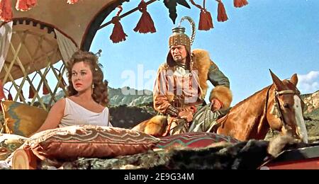 THE CONQUEROR 1956 RKO Radio Pictures film with John Wayne and Susan Hayward Stock Photo