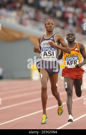 Asia's Saif Saaeed Shaheen performs on 3000 meters steeplechase men at the 10th IAAF World Cup track and field at the Olympic Stadium in Athens on September 17, 2006. Photo by Stephane Kempinaire/Cameleon/ABACAPRESS.COM Stock Photo