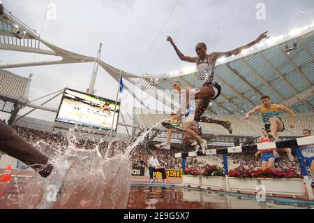 Asia's Saif Saaeed Shahen of Quatar performs on 3000 meters steeplechase men at the 10th IAAF World Cup track and field at the Olympic Stadium in Athens on September 17, 2006. Photo by Stephane Kempinaire/Cameleon/ABACAPRESS.COM Stock Photo