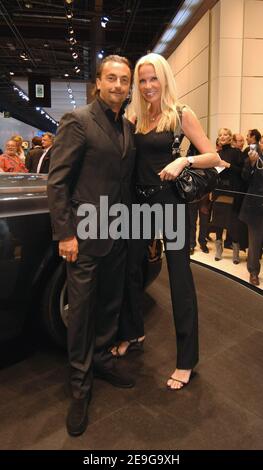 Former tennisman Henri Leconte and his wife Florentine attend the Rolls-Royce party before the official opening of the Paris Motor show, 'Mondial de l'Automobile', held at the Porte de Versailles in Paris, France, on September 28, 2006. Photo by Guibbaud-Gouhier/ABACAPRESS.COM Stock Photo