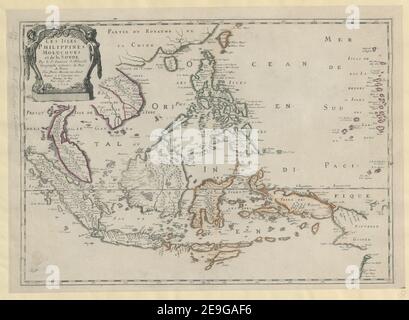 LES ISLES PHILIPPINES MOLUCQUES et de la SONDE  Author  Sanson, Nicolas 116.29. Place of publication: Paris Publisher: Chez Pierre Mariette, rue Sainct Iacques a l'Esperance, avec Privilege du Roy Pour vingt Ans. 1654, Date of publication: [1654.]  Item type: 1 map Medium: hand coloured Dimensions: 39 x 55 cm  Former owner: George III, King of Great Britain, 1738-1820 Stock Photo