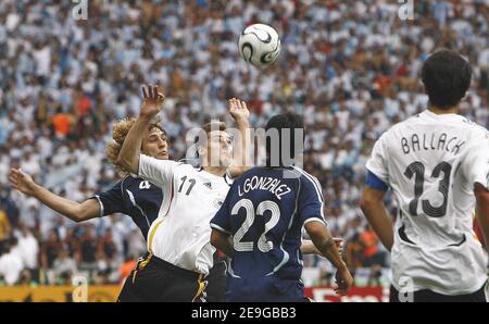 Germany's Miroslav Klose during the FIFA World Cup 2006, quarter final, Germany vs Argentina, in Berlin, Germany, on June 30, 2006. The game ended in draw 1-1 and Germany won (4-2) in a penalty-kick shootout. Photo by Christian Liewig/ABACAPRESS.COM Stock Photo