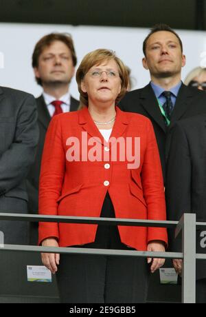 German Chancellor Angela Merkel during the FIFA World Cup 2006, quarter final, Germany vs Argentina, in Berlin, Germany, on June 30, 2006. The game ended in draw 1-1 and Germany won (4-2) in a penalty-kick shootout. Photo by Gouhier-Hahn-Orban/Cameleon/ABACAPRESS.COM Stock Photo