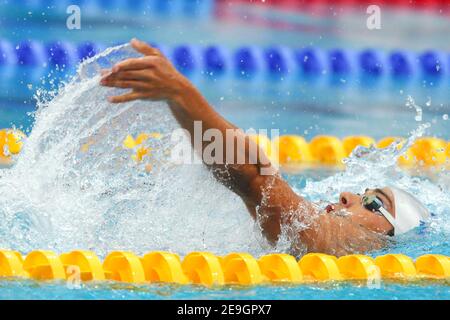 Italy's Luca Marin competes on men's 400 meters medley during the european swimming championships in Budapest, Hungary, on August 6, 2006. Photo by Nicolas Gouhier/Cameleon/ABACAPRESS.COM Stock Photo