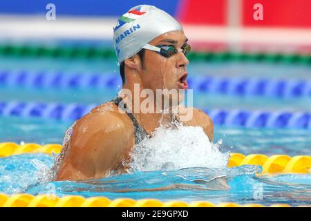 Italy's Luca Marin competes on men's 400 meters medley during the european swimming championships in Budapest, Hungary, on August 6, 2006. Photo by Nicolas Gouhier/Cameleon/ABACAPRESS.COM Stock Photo